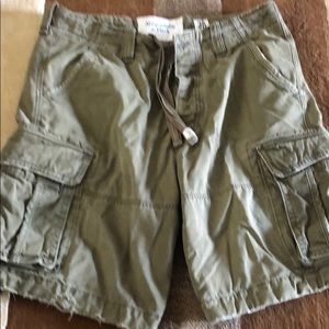 Green cargo shorts